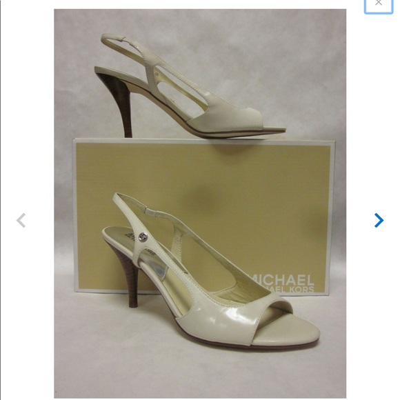 💼Michael Kors Zoe sling shoe vanilla bridal size - Picture 1 of 8